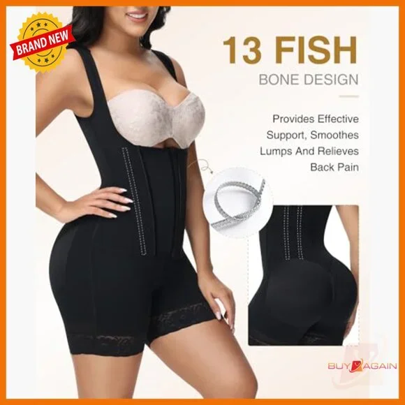 Full Body Shapewear Bodysuit Tummy Control Compression Post Surgery 3X-Large